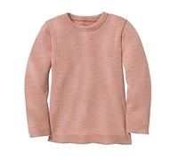 disana Pull en tricot 100 % laine mérinos bio GOTS IVN Best | Design intemporel | Petit enfant, unisexe, fabriqué en Allemagne, rosé, 134-140
