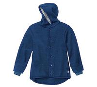 Disana Walk-Jacke, 100 % laine mérinos bio GOTS, IVN Best | Avec capuche | Bébé tout-petit enfant unisexe | Fabriqué en Allemagne, Marine, 110-116