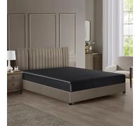 DISANGNI 22 momme 6A Grade 100 % soie de mûrier, certifié Oeko-Tex, 1 pièce de luxe en soie douce avec poche profonde (noir, 180 x 200 + 30 cm)