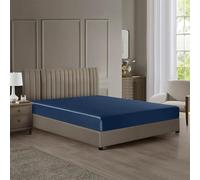 DISANGNI 22 momme 6A Grade 100 % soie de mûrier, certifié Oeko-Tex, 1 pièce de luxe en soie douce avec poches profondes (bleu, 140 x 190 + 30 cm)