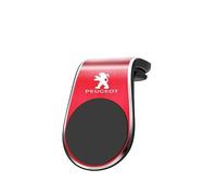 DISANSHAO Support Mobile Voiture Super magnétique pour Grille d'air pour Peugeot 5008 4008 3008 2008 508 408 308 208 RCZ, Support Magnetique Aimant Téléphone Voiture Support de téléphone Portable,Red