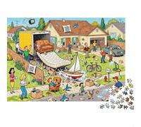 Disastre de Jour de déménagement suburbain Puzzle en Bois Imperméable Puzzles De 1000 Pièces pour Adultes Cadeaux Coloré Jeux De Stimulants