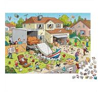 Disastre de Jour de déménagement suburbain Puzzle en Bois Imperméable Puzzles De 1000 Pièces pour Adultes Cadeaux Défi Et Casse-tête Jeux Éducatifs