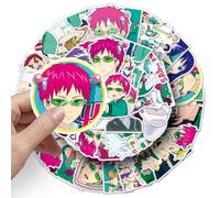 Disastrous Life SaikiK Autocollant Graffiti Décalque Saiki Kusuo Figure Autocollant pour Tablette Coupe Skateboard Vélo Casque Décoration 50pcs