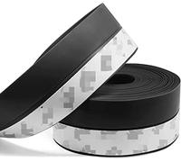 DISATOU Batardeau 10m Bas de Porte Isolant,Bas Anti Froid, Isolant Bruit, Joint Garage Calfeutrage Adhesif Caoutchouc Bande D'etanchéite Adhésif (35mm,le noir), Le Noir, 35mm