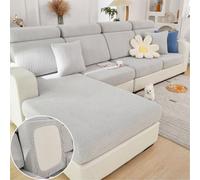 Disayu Nolaninterior Housse de canapé Magique Universelle résistante à l'usure et Extensible (Texture - Gris Clair, Grande Housse de siège Simple)