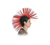 DISBACANAL Perruque de punk bicolore avec crête, Adulte, Unisexe, Punk, Wig, Jouet