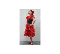 DISBACANAL Robe flamenco cuatre volants fille - Rouge, 3-5 ans