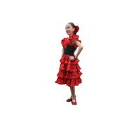 DISBACANAL Robe flamenco cuatre volants fille - Rouge, 9-11 ans