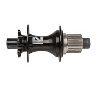 disc brake hub, NOVATEC, rear, alloy, black, 32 holes, 5 sealed bearings, axle 12x148 mm, steel Microspline-cassette body, NOVATEC box