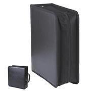 Disc Cdds Étui de transport - Étui portefeuille rond, pochette de voiture pour classeur | Support de rangement pour , DVD, voyage, maison, albumhome, noir, 30,5 x 27,9 x 10,2 cm, Polyuréthane, Refer