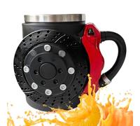 Disc Coffee Mugs, Ergonomic Handle Cups, Ergonomic Design, Easy to Use, Novelty Brake Cool Gift for Kids, Fathers, Christmas, Friends, Coworkers, Teachers, Birthdays, and Mothers