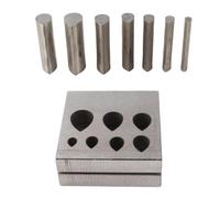 Disc Cutter Set Drop Shaped, Punch Die Forming Tools 45 Steel, 7 Sizes - Précision de Perforation, Haute Durabilité, Artisanat Bijoux et Amateurs