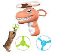 Disc Flying Toy, Funny Dinosaur Shape Spinner, Three Propeller Cat Fetch Game, Interactive Pet Play Accessory, Indoor Outdoor Entertainment, Suitable For Kittens Cats Yards Gardens Terraces Homes