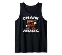 Disc Golf Chain Music Retro Basket Mascot Débardeur