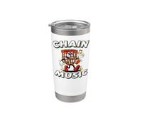 Disc Golf Chain Music Retro Basket Mascot Gobelet isotherme en acier inoxydable double paroi