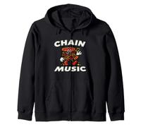 Disc Golf Chain Music Retro Basket Mascot Sweat à Capuche
