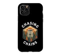 Disc Golf Chasing Chains Vintage Disc Golfer Basket Coque pour iPhone 11 Pro