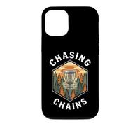 Disc Golf Chasing Chains Vintage Disc Golfer Basket Coque pour iPhone 12/12 Pro