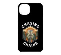 Disc Golf Chasing Chains Vintage Disc Golfer Basket Coque pour iPhone 13
