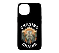 Disc Golf Chasing Chains Vintage Disc Golfer Basket Coque pour iPhone 15