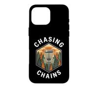 Disc Golf Chasing Chains Vintage Disc Golfer Basket Coque pour iPhone 16 Pro Max