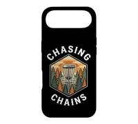 Disc Golf Chasing Chains Vintage Disc Golfer Basket Coque pour iPhone Air