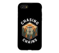 Disc Golf Chasing Chains Vintage Disc Golfer Basket Coque pour iPhone SE (2020) / 7/8