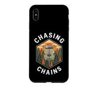 Disc Golf Chasing Chains Vintage Disc Golfer Basket Coque pour iPhone XS Max