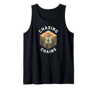 Disc Golf Chasing Chains Vintage Disc Golfer Basket Débardeur