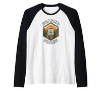 Disc Golf Chasing Chains Vintage Disc Golfer Basket Manche Raglan
