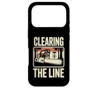 Disc Golf Clearing The Line Tronçonneuse Disc Golf Player Coque pour iPhone 17 Pro