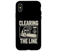 Disc Golf Clearing The Line Tronçonneuse Disc Golf Player Coque pour iPhone X/XS