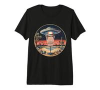Disc Golf Discs UFO Rétro Vintage Désert Panier T-Shirt Haut de Gamme