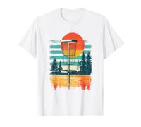 Disc Golf Disques Panier Vintage Rétro Forest Lake Motif T-Shirt
