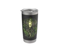 Disc Golf Forest Course Wilderness Golfeur Coucher de soleil Gobelet isotherme en acier inoxydable double paroi