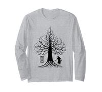 Disc Golf Frolf Joueur Ace of Spades Arbre Putting Golfeur Manche Longue