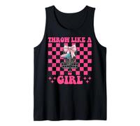 Disc Golf Girl Mom Throw Like A Girl Mom Day Discgolf Throw Like A Girl Débardeur