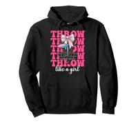Disc Golf Girl Mom Throw Like A Girl Mom Day Discgolf Throw Like A Girl Sweat à Capuche