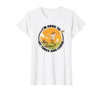 Disc-Golf-Joueur Disc-Golfing Game Dictons drôles Disc-Golf T-Shirt Graphique avec Valeur, Femme, Blanc, XS