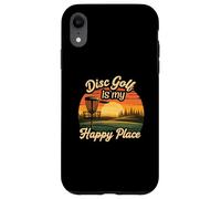 Disc Golf My Happy Place Sunset Frolf Player Coque pour iPhone XR