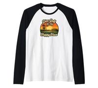 Disc Golf My Happy Place Sunset Frolf Player Manche Raglan