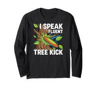 Disc Golf Player I Speak Fluent Tree Kick Humor Manche Longue