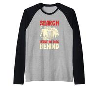 Disc Golf Player Search and Rescue ne Laisse Aucun Disque derrière Manche Raglan