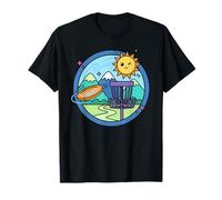 Disc Golf Scene Panier à Disque Volant Sunny Mountains T-Shirt