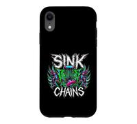 Disc Golf Sink Chains Radical Retro Basket Player Coque pour iPhone XR