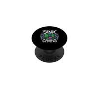 Disc Golf Sink Chains Radical Retro Basket Player PopSockets PopGrip Adhésif
