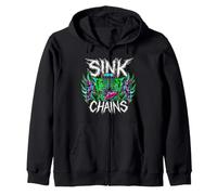 Disc Golf Sink Chains Radical Retro Basket Player Sweat à Capuche