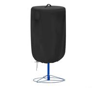 Disc Housse de panier de golf imperméable en tissu Oxford avec revêtement argenté, protection UV et anti-poussière pour panier d'extérieur avec cordon de serrage et poignée, noir (420D)