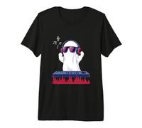 Disc Jockey Halloween DJ Ghost Music Theme T-Shirt Haut de Gamme